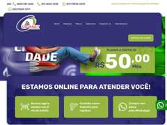 The website screenshot for http://www.giganetprovedor.com.br