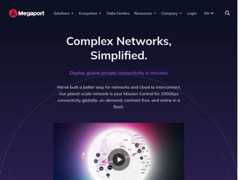 The website screenshot for https://megaport.com
