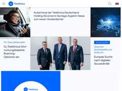 The website screenshot for http://www.telefonica.de