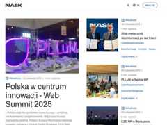 The website screenshot for http://www.nask.pl