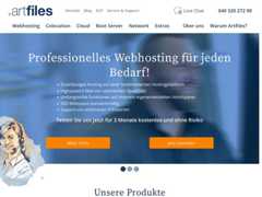 The website screenshot for https://artfiles.de