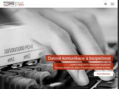The website screenshot for http://mopos.cz