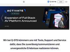 The website screenshot for http://www.qsc.de