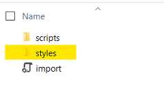 Select styles folder