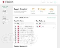 Pocket for Publishers: Dashboard - Pocket for Publishers で人気エントリを調べる