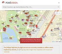 PokéVision - レアポケモンの出現場所は PokéVision で