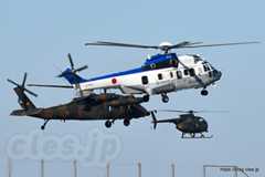 異機種編隊飛行 - 退役間近の OH-6D （第47回木更津航空祭）