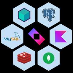 Image presents Kotlin Ktor framework logo