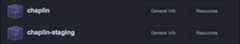 chaplinアプリとchaplin-stagingアプリ