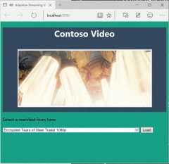 Screenshot of the Contoso Video Demo Website