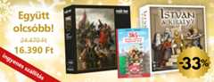 <p>Ingyenes szállítás MPL csomagautomatába vagy csomagpontra!</p><p>A kedvezményes csomag tartalmazza az István a király? társasjátékot, a Mesterművek kollekció 1. (Dugovics Titusz önfeláldozása) kirakóst és a 365 apropó, amiért jó magyarnak lenni című könyvet</p><p><em>A kedvezményes csomag más akcióval nem vonható össze.</em></p>