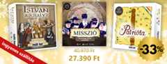 <p><strong>Ingyenes szállítás MPL csomagautomatába vagy csomagpontra!</strong></p><p>Együtt most kedvezményes áron rendelhető meg a Múlt-kor három legújabb társasjátéka. A csomag tartalmazza az István a király?, A Patrióta és A Misszió című társasjátékokat.</p>