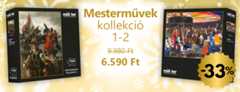 <p>Ingyenes szállítás 15.000 Ft feletti megrendelések esetén MPL csomagautomatába vagy csomagpontra!<br /><p>A csomag a Múlt-kor Mesterművek Kollekció első és második 1000 db-os PUZZLE kiadványait tartalmazza.</p>