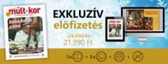 <p>A nyomtatott előfizetés 5 lapszámot (4 + őszi különszám) tartalmaz, illetve nem az aktuális, hanem a következő számmal indul! A Prémium digitális előfizetés tartalmazza az aktuális lapszámot, a következő 4 lapszámot, az őszi különszámot, valamint a teljes archívum korlátlan elérését egy éven át. Reklámmentes mult-kor.hu elérést 365 napon át (a reklámmentesség szolgáltatása kizárólag a megrendelői fiókhoz érvényesíthető, nem ajándékozható). Bankkártya mentésével történő fizetés esetén az előfizetés egy év elteltével automatikusan megújul.</p>
