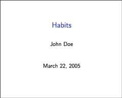 Two sample slides in a Beamer presentation.