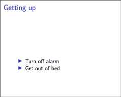 Two sample slides in a Beamer presentation.