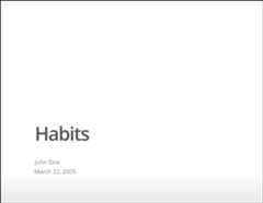 Two sample slides in an ioslides presentation.