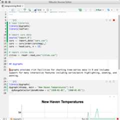 The indicator in the gutter to show the execution progress of a code chunk in the notebook.