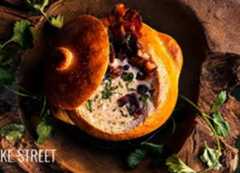 Beer Cheese Soup in Bread Casserole