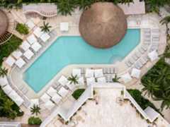 outdoor pool aerial view