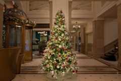 Christmas Tree in NYC hotel lobby
