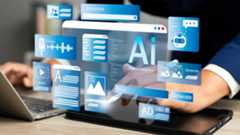 Man Uses Laptop To Access Artificial Intelligence