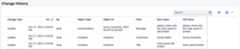 Change history table in an SAP Fiori UI.