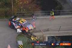 Neuville thankful for WRC safety protocols after nasty Central Europe crash