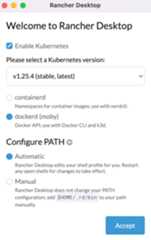 Rancher Desktop の初期設定