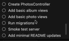 TODOリストを作成をしているCopilot