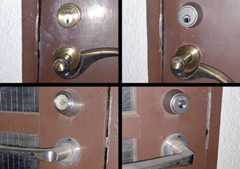 玄関ドアの上下と勝手口の合計3個所を鍵交換