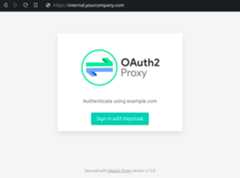 OAuth2 Proxyのサインイン画面