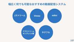 動画配信システム おすすめ