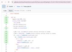 GitHubのファイル詳細画面で、実行された行番号が緑色に光っている