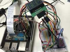 Raspberry Pi 4に各種センサーを接続した図