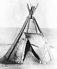 Traditional Penobscot shelter.