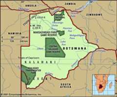 Physical features of Botswana
