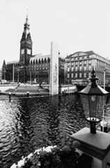 The Rathaus on the Alsterfleet in Hamburg.