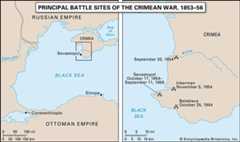 battle sites during the Crimean War (1853−56)