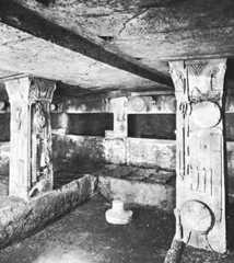 Etruscan tomb chamber