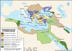 This map shows the territorial expansion of the Ottoman Empire from 1300 to its greatest extent in 1683-99, highlighting different periods under rulers such as Mehmed II, Selim I, and Süleyman the Magnificent, and marking key cities, seas, and geographical boundaries in Europe, North Africa, and the Middle East.
