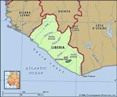 Physical features of Liberia