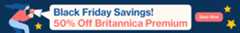 Banner promoting the Black Friday Britannica Subsription Sale. 