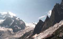 Mer de Glace and the valley of Chamonix.  ©Gilles Calvez/AFP via Getty Images