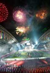 Fireworks explode during the opening ceremony of the 22nd Summer Universiade Games August 21, 2003 in Daegu, South Korea. ©Chung Sung-Jun/Getty Images