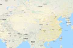 Hangzhou is situated to the east of China, close to Shanghai and the Pacific Ocean ©Google Maps