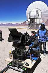 Director of Photography for IMAX® 3D movie Hidden Universe, Malcolm Ludgate, with IMAX camera