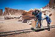 Director of Photography for IMAX® 3D movie Hidden Universe, Malcolm Ludgate, filming