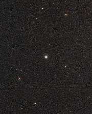 Wide-field view of the sky around the globular star cluster Messier 54