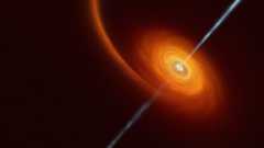 Animation of a black hole swallowing a star